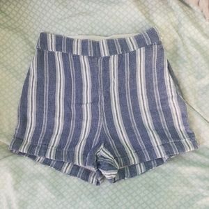 High rise hollister striped shorts